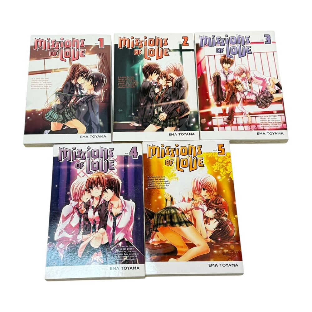 Missions of Love Manga Lot 5 PB Books Vol 1-5 Ema Toyama Kodansha Comics